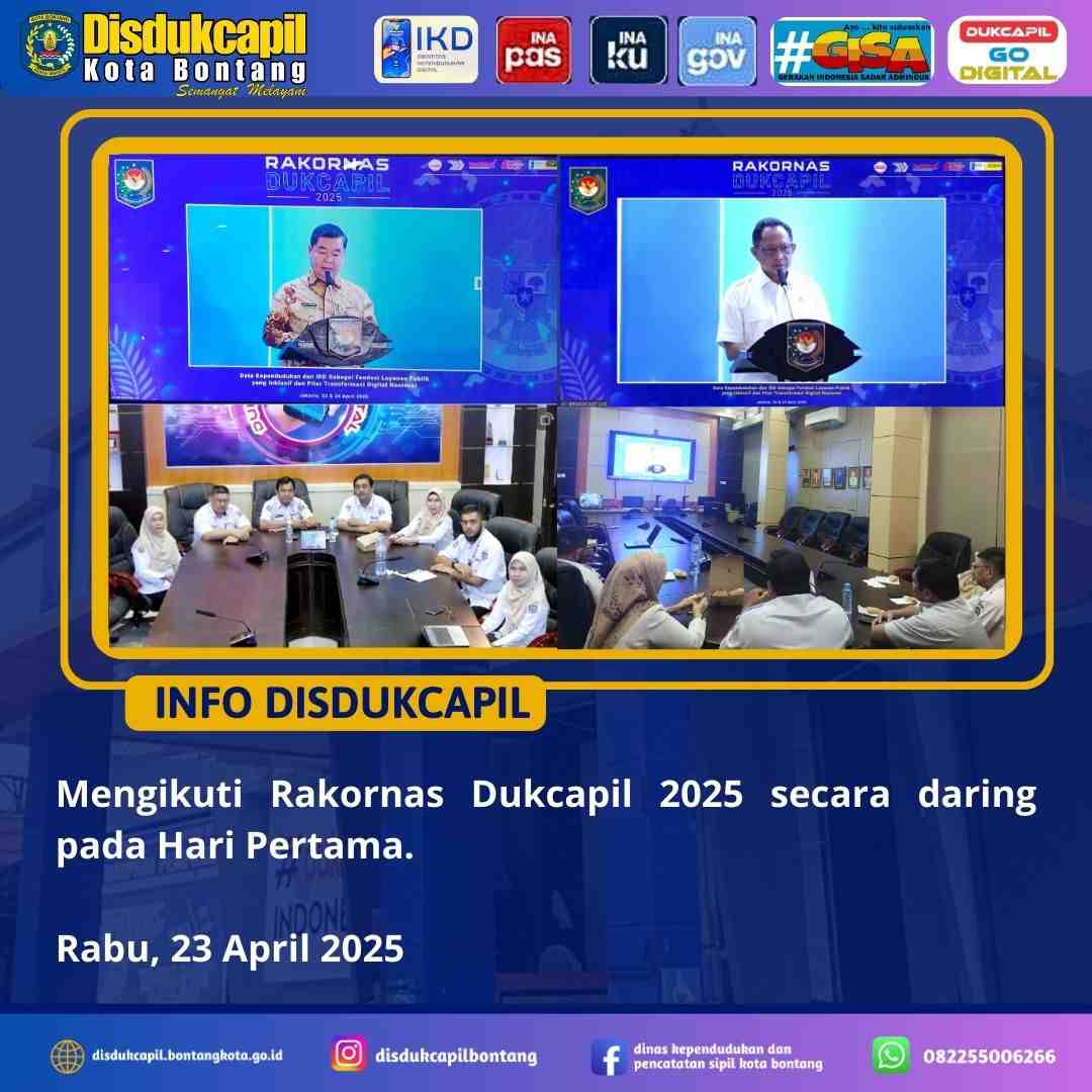 DISDUKCAPIL KOTA BONTANG IKUTI RAKORNAS DUKCAPIL 2025