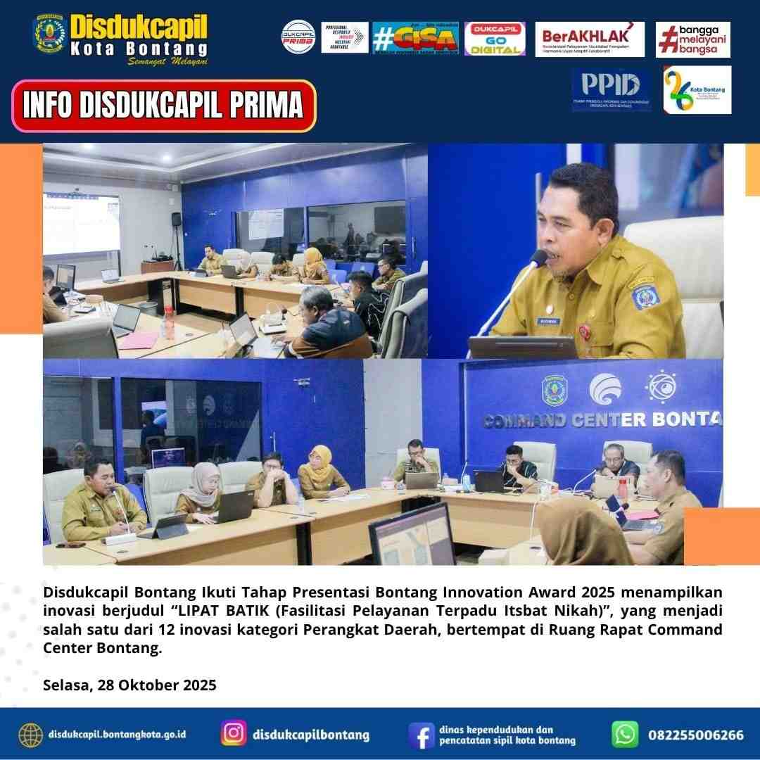 Disdukcapil Bontang Tampilkan Inovasi “LIPAT BATIK” di Bontang Innovation Award 2025
